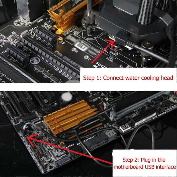 USB-interfacekabel til CPU-køler, egnet til CORSAIR H80i, H100i, H110i, H115i, lang levetidspakke Black