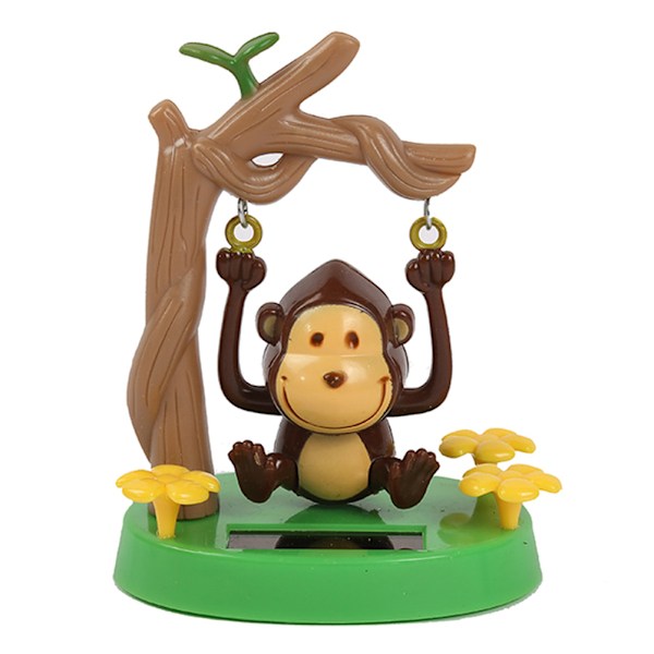 Swing Monkey Solar Doll Sød Solar Dancing Legetøj Hjem Bil Ornamnet