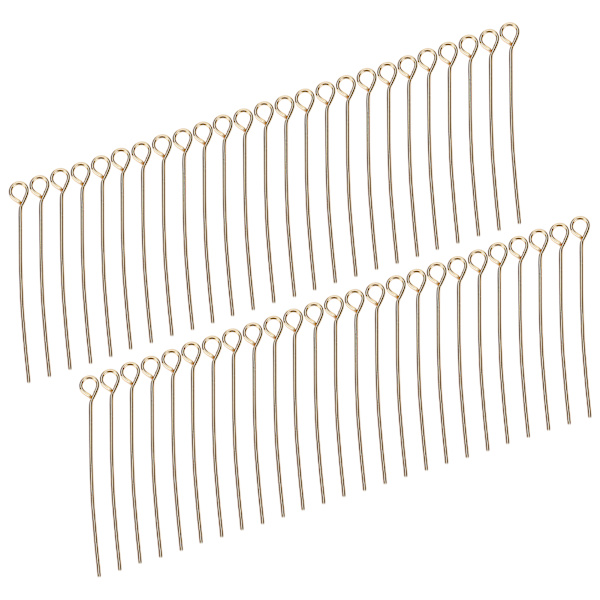 50 st Öglor för DIY Hantverk Pärlsmycken Hängsmycke Tillverkning Delar Tillbehör Guld 40mm / 1.57in