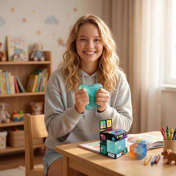 Nice Cube Squishy Stress Cube til voksne, Squishy Slow Rising Fidget Cube Sensorisk til angst stresslindring Højdensitets is-klemmeboldterninger