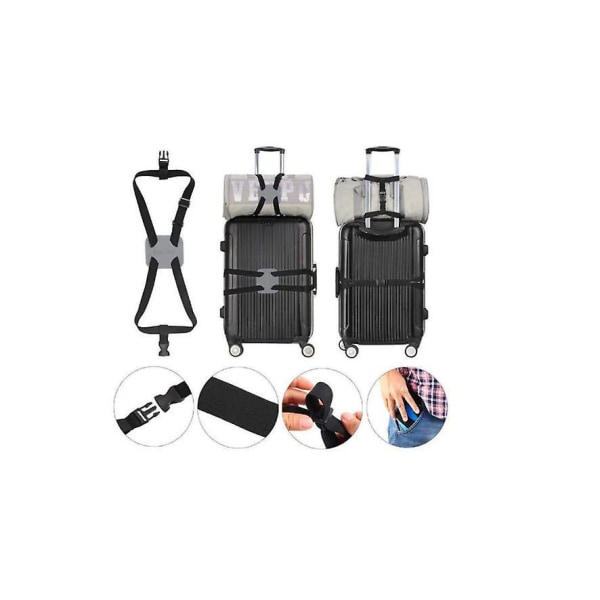 Justerbar sort bagagerem til sikker kuffertlukning