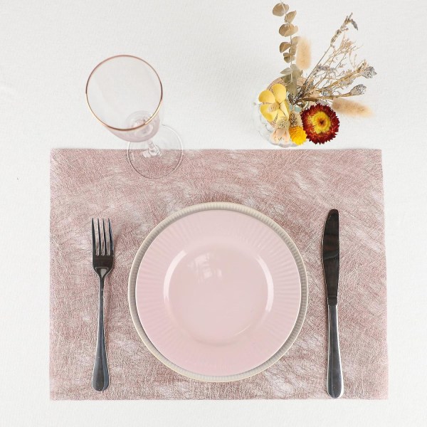 Ruusukultainen uudelleenkäytettävä kuitukangaspöytäjalka - tyylikäs pöytäkoristelu juhliin ja juhliin (30 cm)
