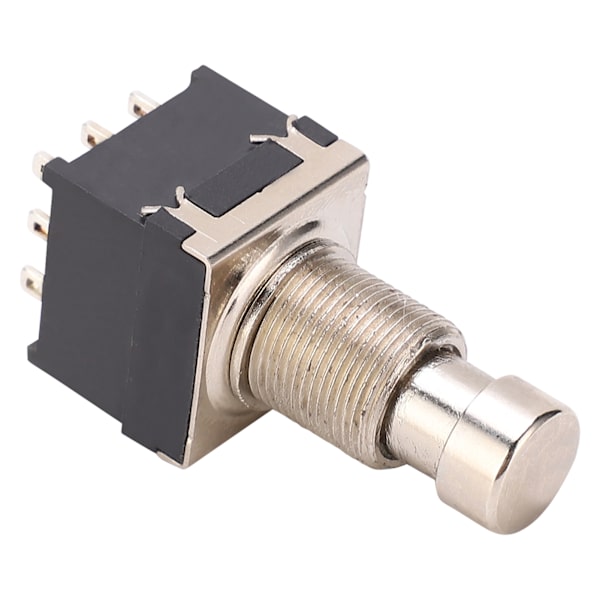 9-Pin Gitarreffektpedalbox Switch Metall PVC Högtemperaturbeständig för Ljudutrustning Svart