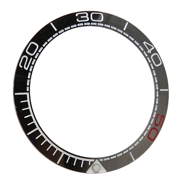 Professionell Klocka Bezel Insert 38mm Keramisk Klocka Bezel Ring Reparationsersättningstillbehör för Urmakare Svart Bas Röd Siffra