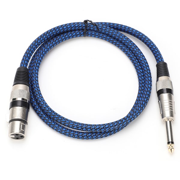 6.5 TS - Naaras 6.35 Audiokaapeli XLR Mikrofoni Kitara Hapeton Kupari Mikserille (3 m 9.8ft)
