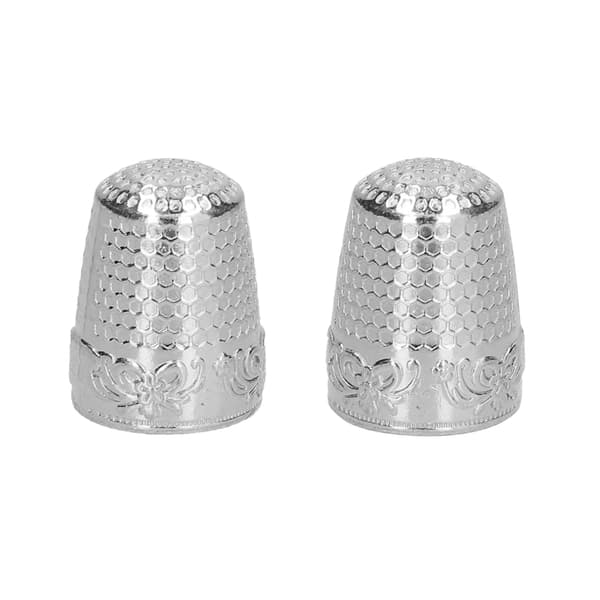 10 Pcs Thimble for Sewing Prevents Needle Slippage Abrasion Resistant Anti-rust Durable Thimble Silver