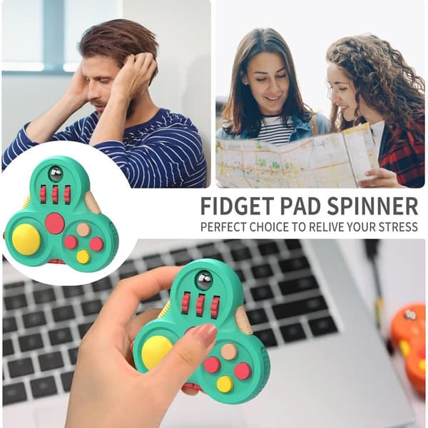 Fidgetlegetøj til voksne, Fidget Pad påskekurvfyld til drenge piger, Sensorisk legetøj Stressaflastende terningklikkercontroller, Fidget Spinner