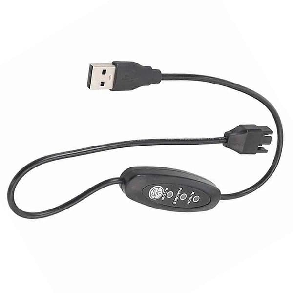 USB 5V til 12V Boost Blæserkabel Justerbart USB til 4-Pin Blæserkabel 3 Hastighedstrin Justerbar USB til 12V-WELLNGS