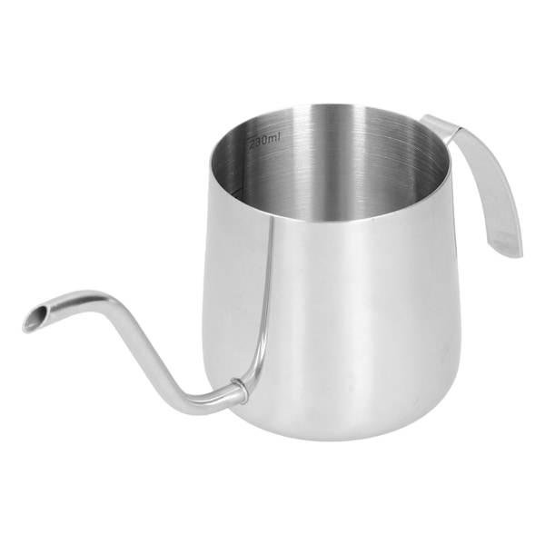 304 Rostfritt Stål PTFE Kaffepanna med Inre Skala Förtjockad Häll Över Kaffekanna för Hemmet 250ml
