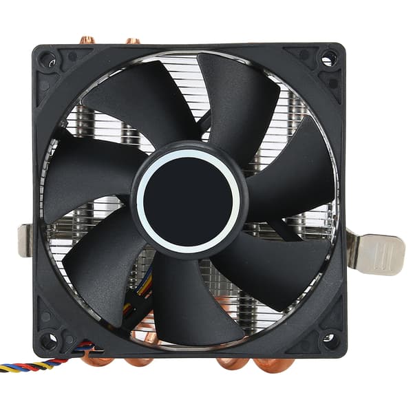 CPU-kjøler Push Down Blow Down 4 Messingrør 4 Pin Ikke Lys Svart for AMD 775 / 1366 / 1155
