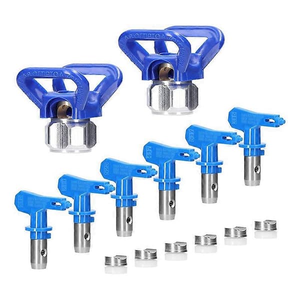 Sprøjtedyser til Airless Sprøjte, Vendbare Airless Maling Sprøjtedyser 6 stk med 2 stk Dyseholder