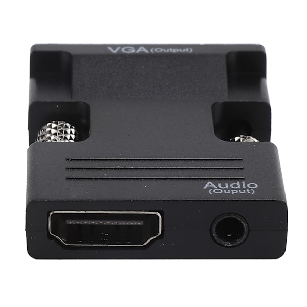 High Definition Multimedia Interface til VGA Konverter Hunn til Hann HD Lydkabel Adapter Svart