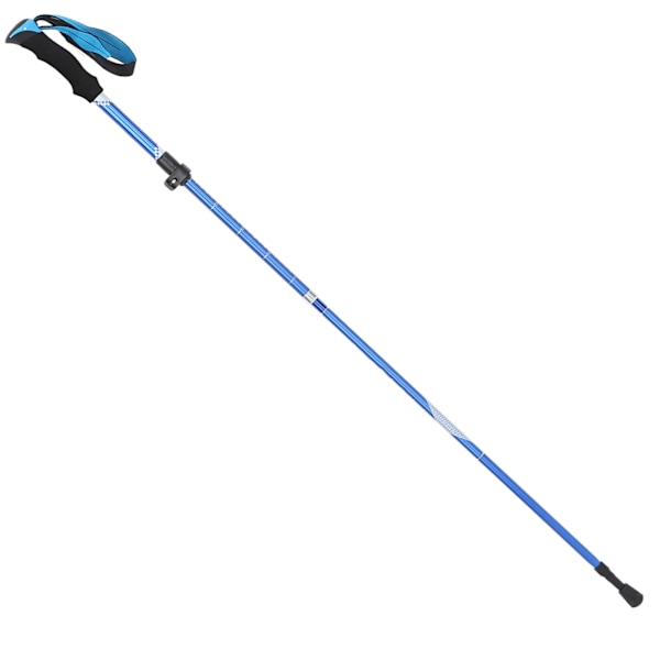 Sammenklappelig Letvægts Aluminium Stang Vandrestav Stok til Trekking Bjergbestigning Foldbar Lang (til Mand) - Blå