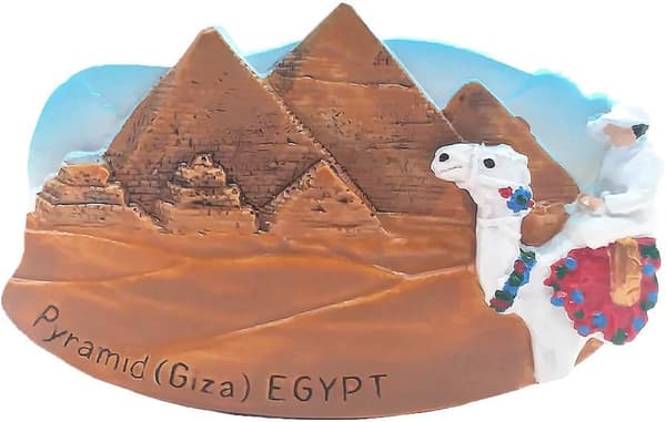 Kylskåpsmagneter för turister, 3D-kylskåpsmagneter, presentpyramider Egypten 6-8cm