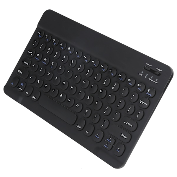 Trådløst Bluetooth-tastatur Nettbrett Smarttelefon Datatilbehør Rund Kappe 10tommer Svart