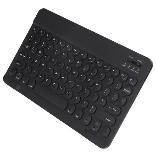 Trådløst Bluetooth Tastatur Tablet Smartphone Computertilbehør Rund Hætte 10inSort