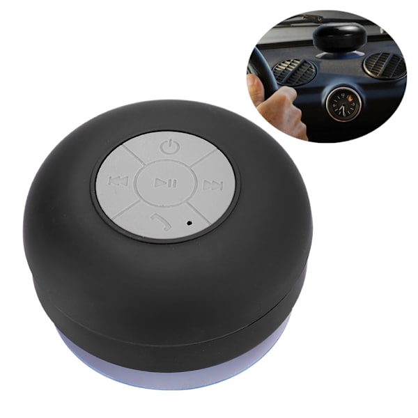 Mini Trådlös Bluetooth Högtalare Badrum Vattentät Musikspelare med Sugpropp