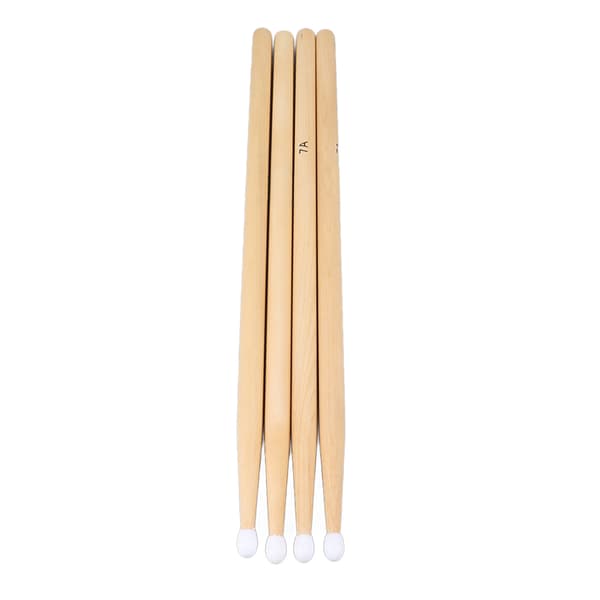 【NX】2 Pairs Drumsticks Maple Wood 7A Nylon Tip Drum Sticks Percussion Instrument Accessories