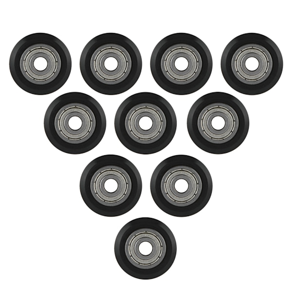 10 stk. CNC Hjul Rem POM med Lejer 5mm Hul til 3D Printer (L)