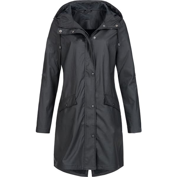 Women's Rain Jacket Waterproof Raincoat L