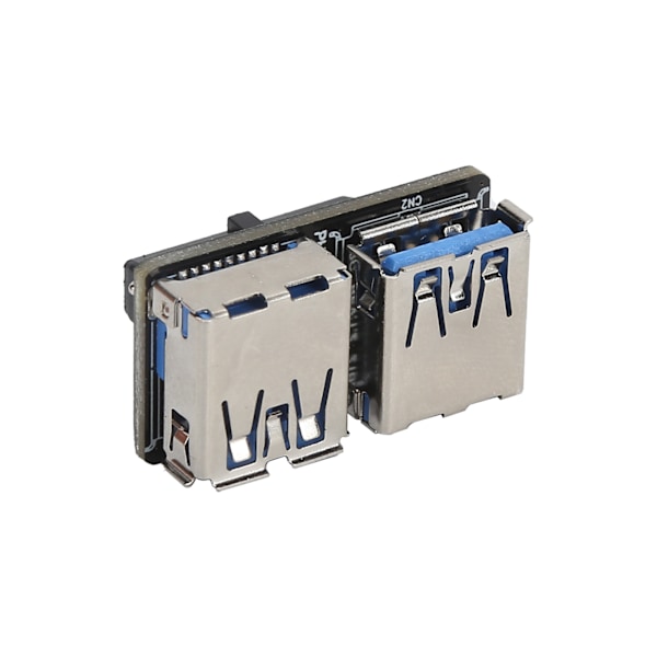 20-nastainen USB 3.0 -adapteri 19-nastainen jakaja-muunnin 2-porttinen A-naarasliitin emolevy