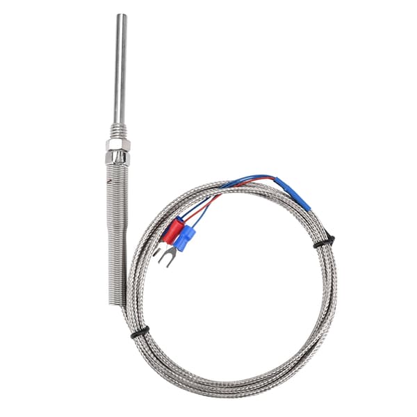 M8 Gänga PT100 Platinamotstånd Termoelement 50mm Sond Temperatursensor Kabel 0-400℃ (2 m)
