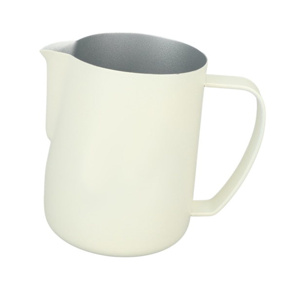 Coffee Latte Art Kander Bevel Design 450ml Rustfri Stål Mælkeskumningskande til Kaffe Mælk Hvid