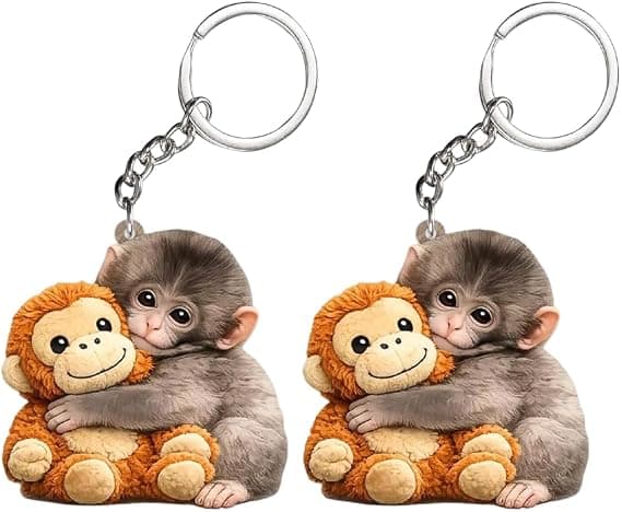 Small Monkey Pocket Card – Acrylic Keychain (Single)