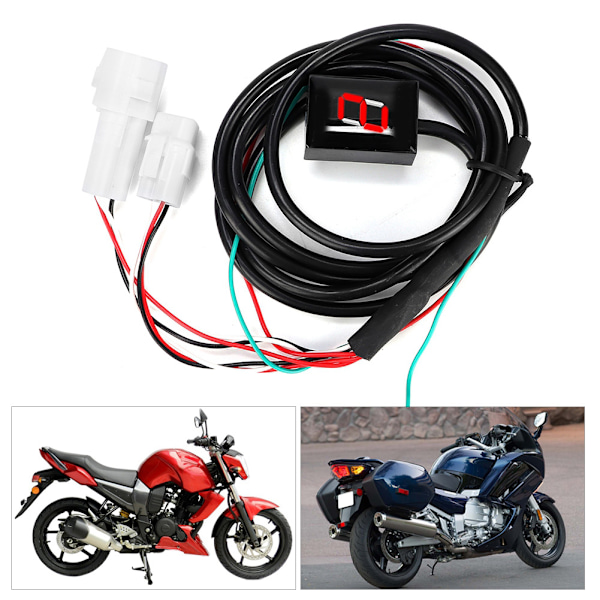 Universal LED Växellägesindikator Motorcykelmodifiering Passar för YamahaRed