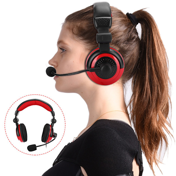 2-i-1 SEZ-220 ABS Lättviktigt Gaming Headset Binaural Hörlursutrustning för PS4/XBOXone