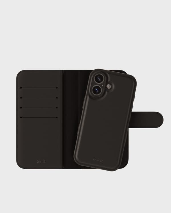 holdit iPhone 16 Etui 2i1 Magnet Plus Svart Polykarbonat