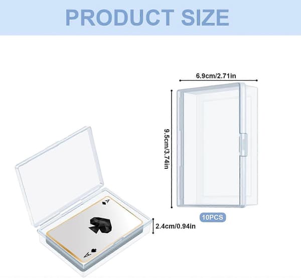 10 Pieces Playing Card Box, Card Storage Box, Small Plastic Box with Lid, Small Storage Box, Suitable for Small Items and Other Crafts
