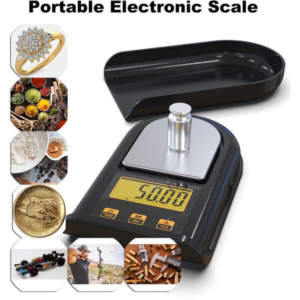 Electronic Scale 500g/0.01g Mini Electronic Jewelry Scale Tea Scale (Black)
