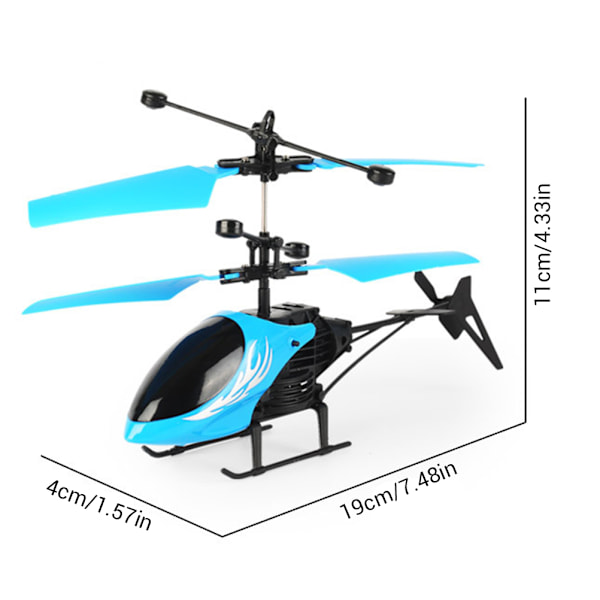 Fjernbetjent helikopter flyvende legetøj LED genopladelig håndbetjent drone med LED-lys til børns gave