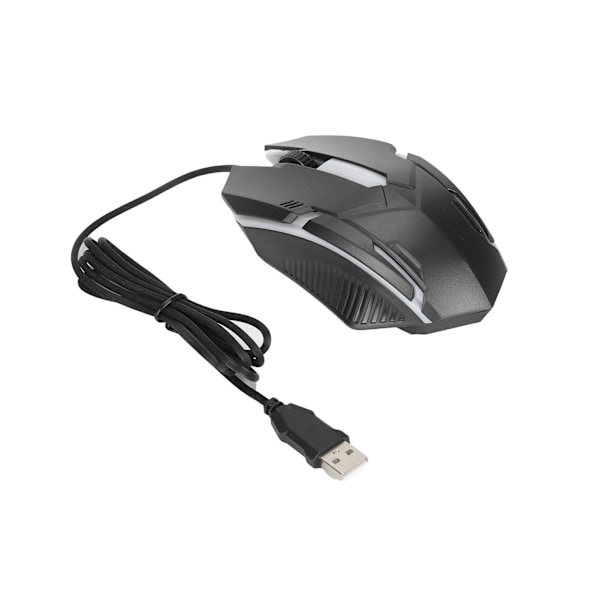 USB Mus M3 Bakgrunnsbelysning Modus Kablet Mus Ergonomisk Design Datamus for Macbook Laptop PC Svart