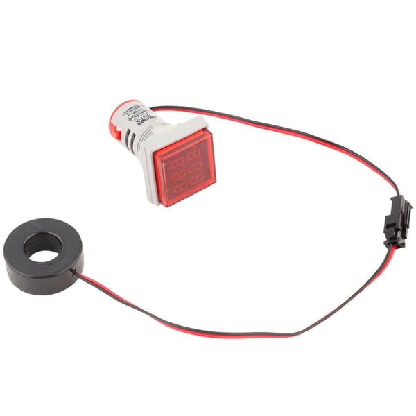 LED Digital Display AC Spänning Ström Mätare Indikator 22mm 0-100A Mätare Indikator (röd)