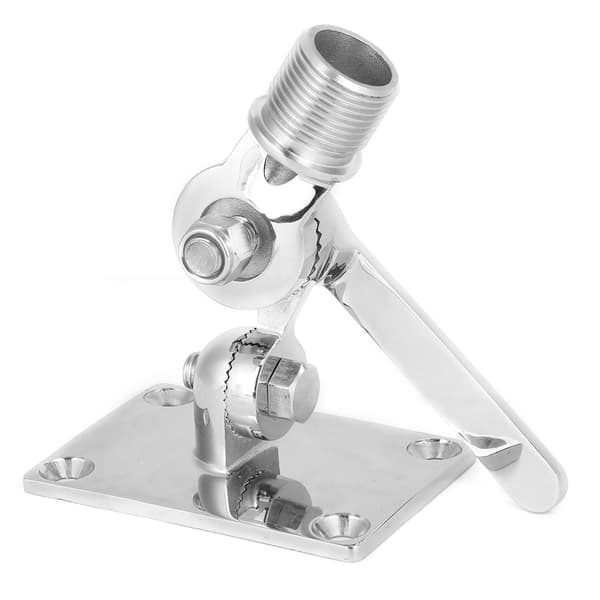 Marine VHF Antenneholder i Rustfrit Stål med Justerbar Base