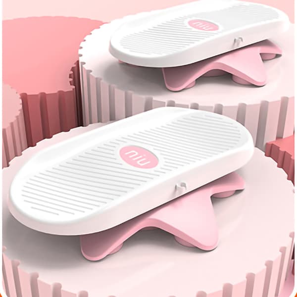 1 par Split Midja Twist Board Dubbelpedal Mute Midja Twist Disc Dans Vändbar Disc Hemkonditionsutrustning Rosa