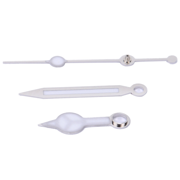 Klocka Timme Minut Sekund Visare Set Legering Självlysande Klockvisare Klockreparationsmaterial Silver