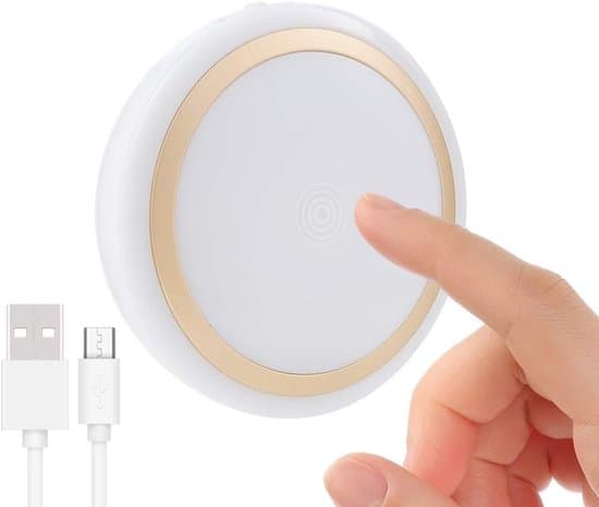 Night Light - Rechargeable Touch Lamp - Dimmable Night Light - With 10-minute timer - Warm White LED Lamp - Cabinet Lighting - Children's Room - Memory Function
