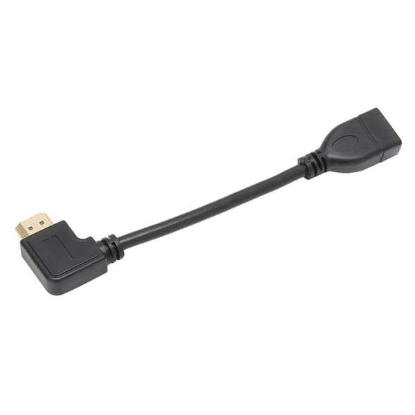 HighDefinition Multimedia Interface -sovitinkaapeli 15cm Naaras-Uros Vasen Kulma Liitäntäjohto