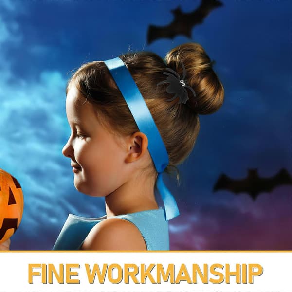Edderkop Hårnål til at bære 6 stk. Sorte Halloween Udklædning Hårpynt