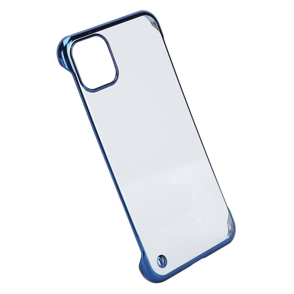 Elektropläterat Hårt PC-telefonfodral för IPhone 11Pro Max Halv Ram Transparent Telefonskal