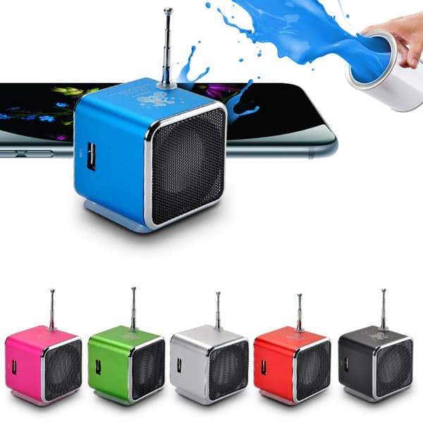 Portable TD V26 Digital Radio Speaker Mini FM Radio Receiver with LCD Stereo Speaker Support Micro Memory Card 0.8