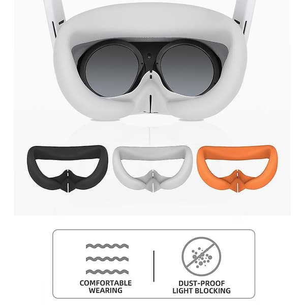 VR Silikone-interfacebeskyttelse til Pico 4 VR-headset Anti-lækage VR Silikonepude Lysblokerende cover - WELLNGS