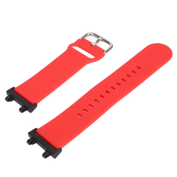 Mjukt silikonarmband för klocka, justerbart ersättningsarmband, tillbehör som passar Amazfit T Rex 2 Smart Watch Röd