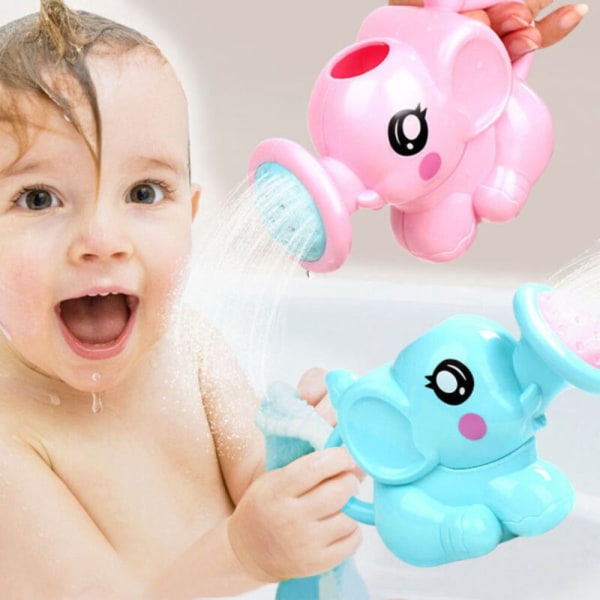 Baby Water Playset Set elefant dusch bad leksaker rosa pink