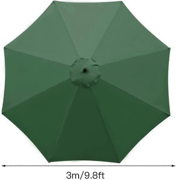 Erstatningsstoff Kompatibelt med hageparasoll, 3 m, 8 ribber green