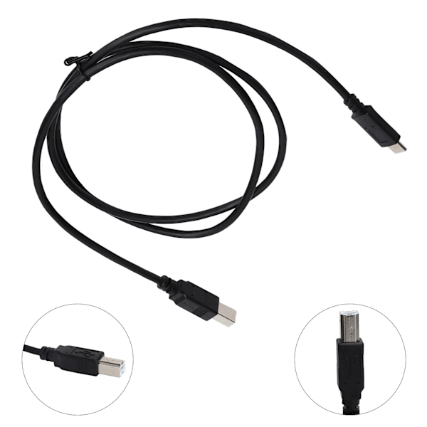 1M Datakabel USBC 3.1 til USBB 2.0 Hanstik til Mobiltelefon Notebook Computer