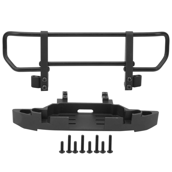 Metallinen etupuskuri ja pohja RC-auton lisävarusteet sopivat TRX4 / TRX6 1/10 RC Crawler -autoihin (musta)
